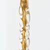 6.5" Gold Glass Icicle Ornament