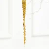 10" Gold Icicle Glass Ornament