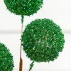 18" Green Tinsel Ball Pick