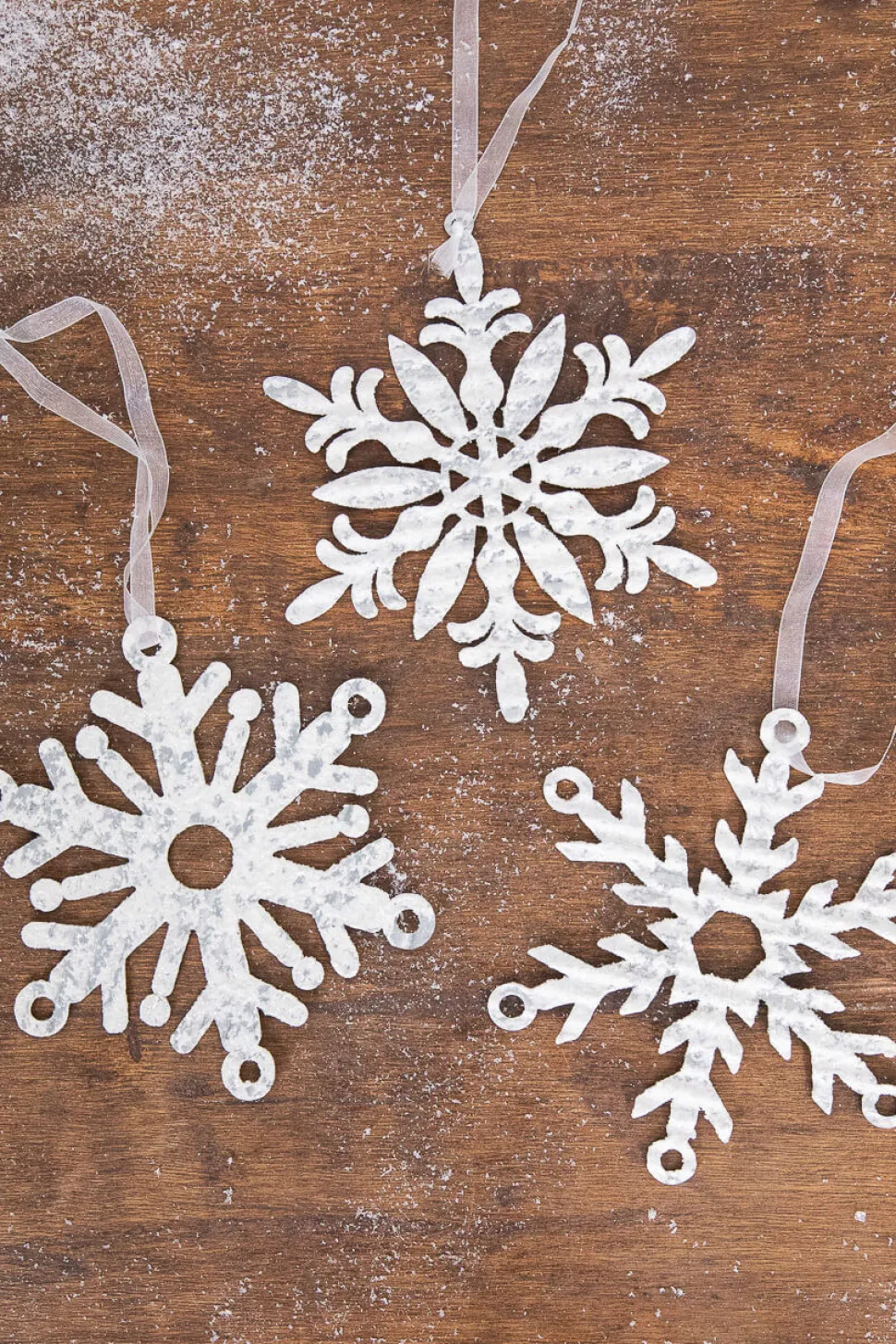 7.75” Holiday Metal Snowflake Ornament