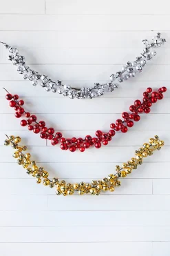 5’ Holiday Silver Jingle Bells Garland