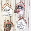 7.5”H Snowman Wall Hanging with Beaded Hanger
