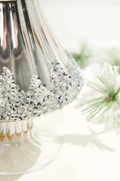 14.5" Icy Silver Christmas Tree