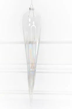 13" Iridescent Finial Glass Ornament