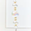 11.5" Iridescent Glass & Gold Glitter Finial Drop Ornament