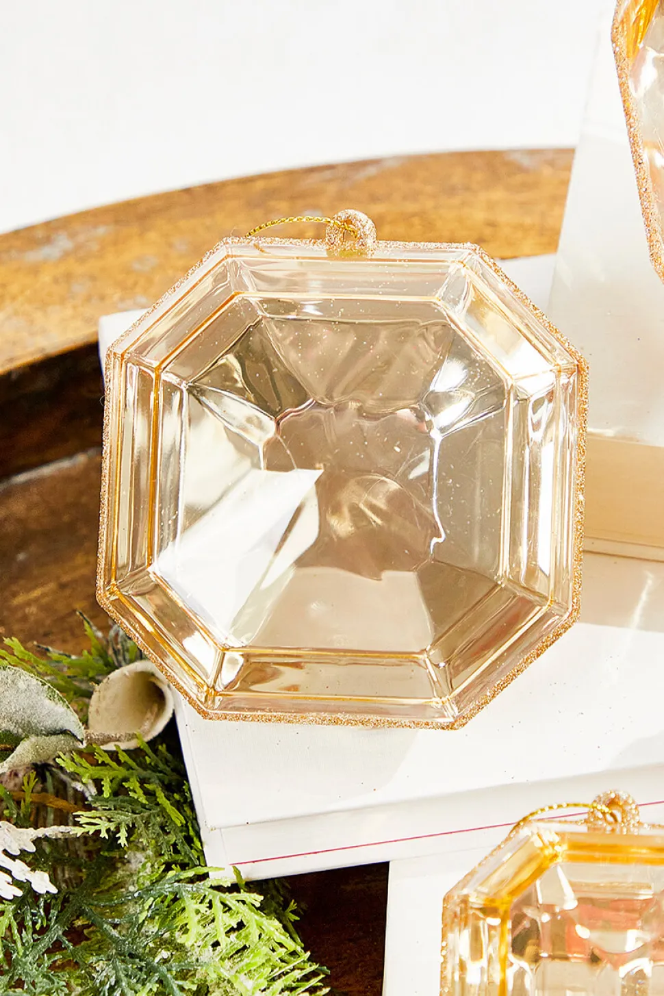 4"-5" Jewel Ornament - Champagne