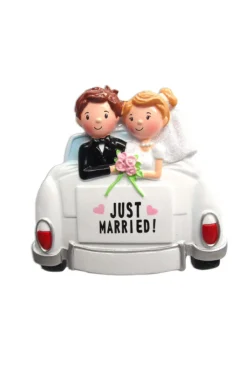 3" Just Married Customizable Ornament