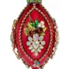 8" King's Jewel Finial Ornament, Raspberry Shiny - Mark Roberts