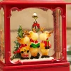9.5"LED Battery/USB Reindeer Band Water Globe with timer