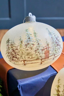 6” LED Country Sled/Sleigh Frosted Ornament