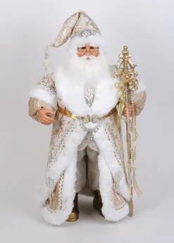 Lighted Gold Couture Santa