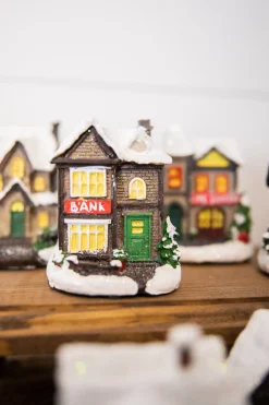 Lighted Holiday House with Battery Powered LEDs