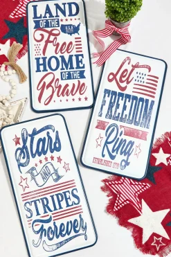 23.8" Metal Americana Wall Decor