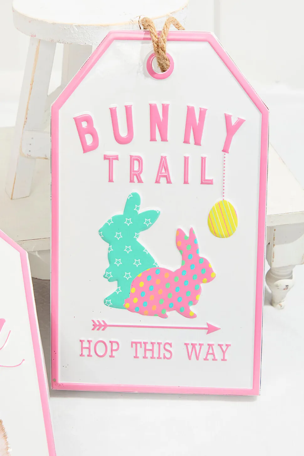 12" Metal Embossed Easter Wall Sign