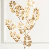 36" Metallic Leaves Spray