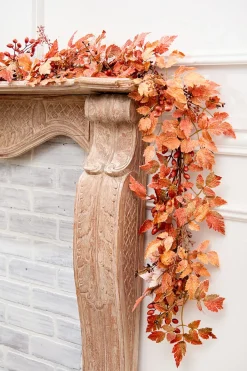 5' Mixed Fall Leaf Garland