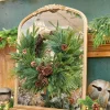 26” Mixed Greens with Pinecones Swag Wreath