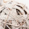 6" Natural Frost Vine Ball Ornament