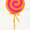 17" Orange & Pink Lollipop Pick