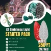 250' Outdoor Christmas Lighting Kit - Cool White/Red