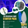 100' Outdoor Christmas Lighting Kit - Cool White/Blue