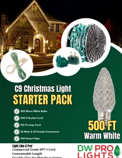 500' Outdoor Christmas Lighting Kit - Warm White