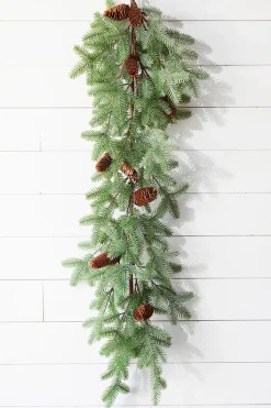 45" PE Fir Pine with Pinecones Garland