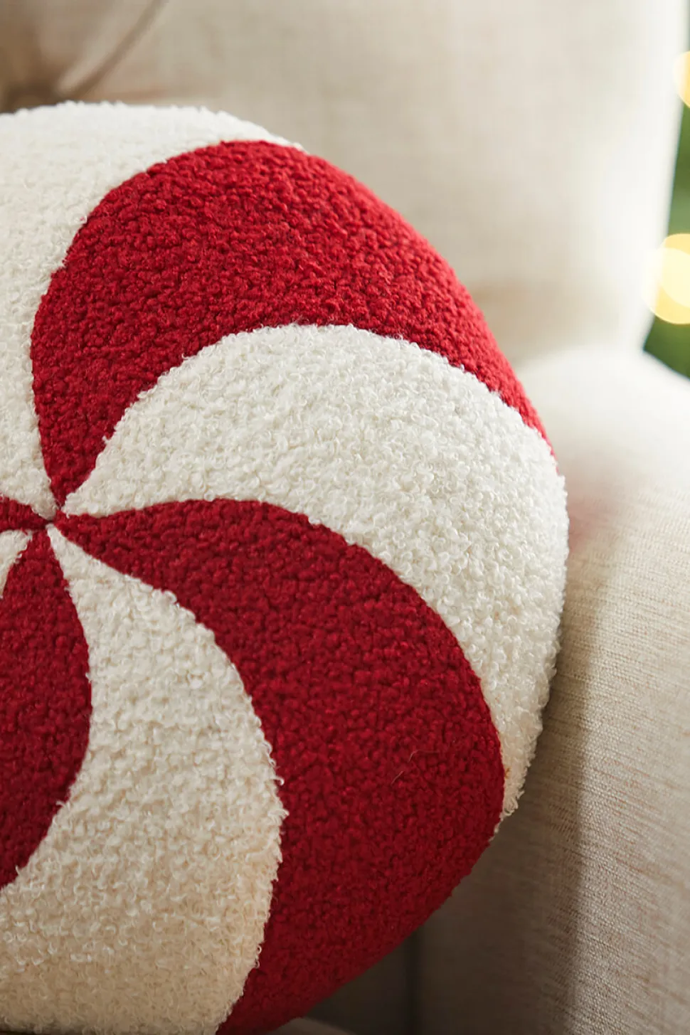 Peppermint Round Pillow 11" x 11"