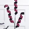 30” Pink & Black Double Sided Fabric Curly Spray