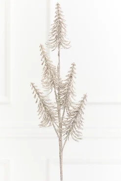 29" Platinum Glitter Tree Spray