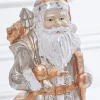 19.75” Platinum Gold Santa with Bag