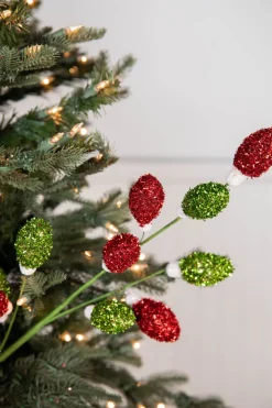 28” Red and Green Lightbulb Stem