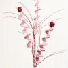 31" Red and White Peppermint Spray
