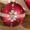 Red Gem Drop Glass Ornament