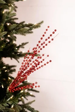 33” Red Glitter Ball Spray