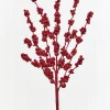 26" Red Glitter Berries Spray