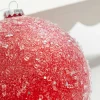 6" Red Ice Gumdrop Ball Ornament