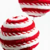 24” Red/White Peppermint Ball Spray
