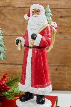 13” Resin African-American Santa