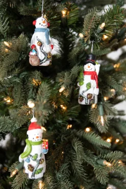 3” Resin Birch Snowman Ornament