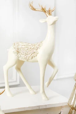14" Resin Deer with Scroll Saddle