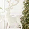 Resin Frozen Forest Flocked Deer