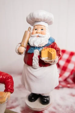 12" Resin Holiday Chef Santa