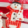 4.5" Resin Holiday Santa /Snowman Ornament