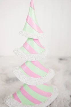 11.6” Resin Pastel Peppermint Layer Tree
