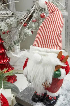 13” Resin Santa Gnome Figurine