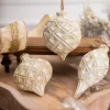 4” Resin Weathered Diagonal Ornament