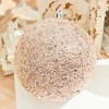 4" Rose Gold Beaded Ball Ornament