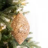 4” Rose Gold Drop/Ball Glass Ornament