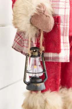 18" Santa with Wreath & Lantern